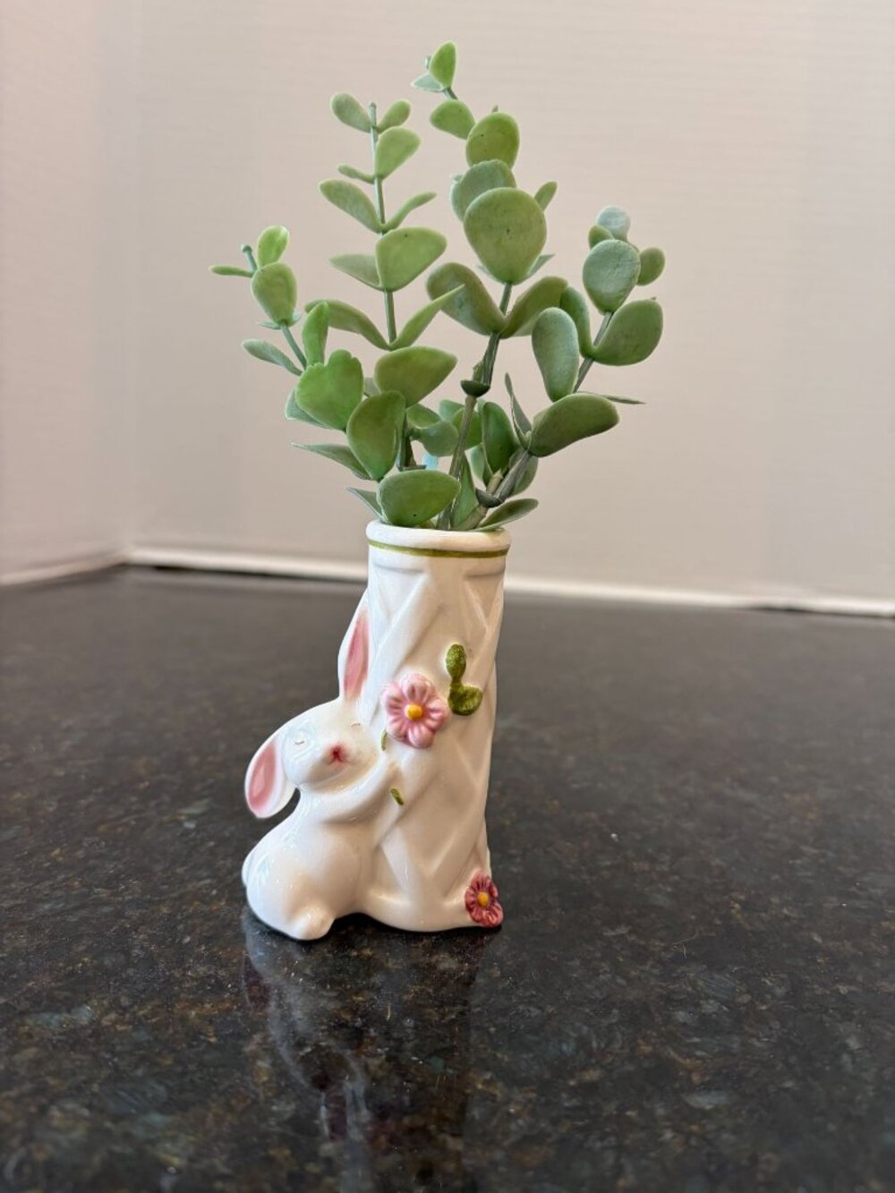 Vintage Avon Ceramic 3 1/2" H Bunny Bud Vase, 1984